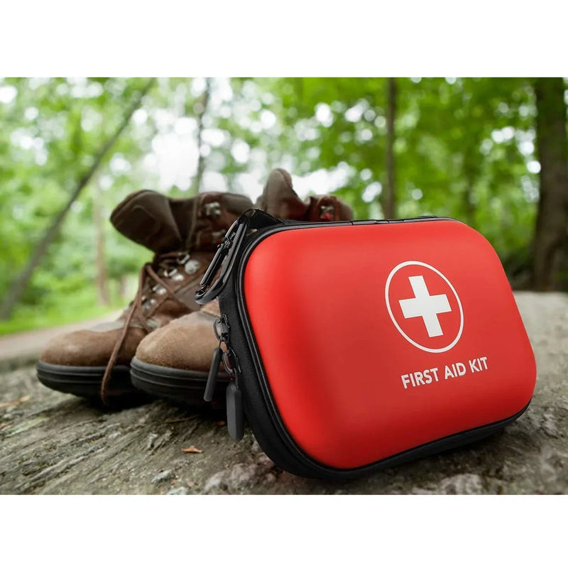 Bolsa de Primeiros Socorros em EVA PU – Compacta e Resistente para Camping, Viagens e Emergências