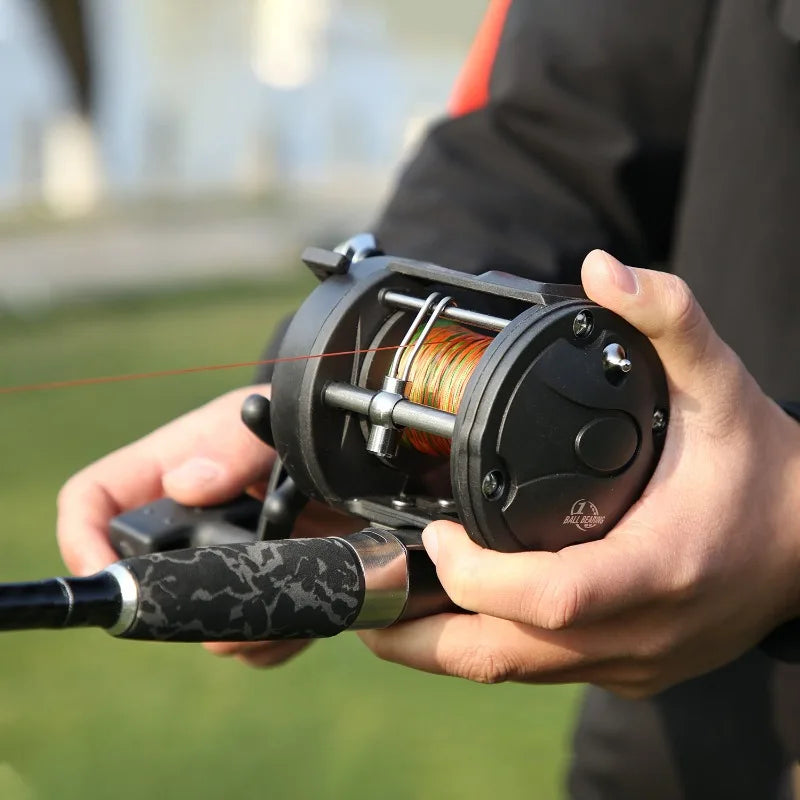 Carretilhas de Pesca de Trolling 3.8:1 Alta Velocidade Super Forte Carretilha de Pesca para Destros Arrasto Máximo de 20kg para Pesca Marítima