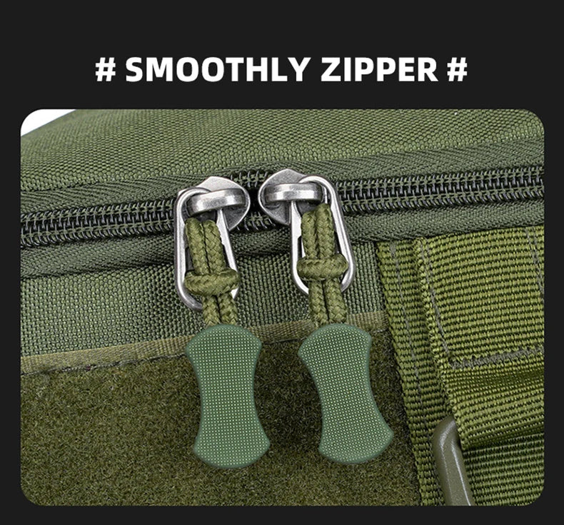 Mochila Tática de Pesca Multifuncional com Suporte para Vara – Bolsa Molle para Equipamentos, Camping e Trilhas