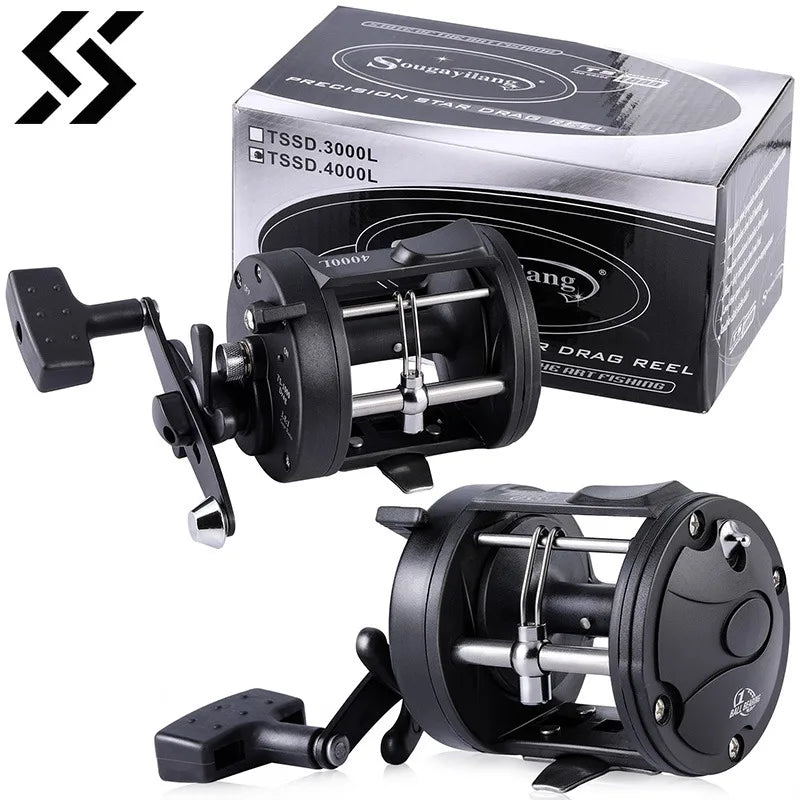 Carretilhas de Pesca de Trolling 3.8:1 Alta Velocidade Super Forte Carretilha de Pesca para Destros Arrasto Máximo de 20kg para Pesca Marítima