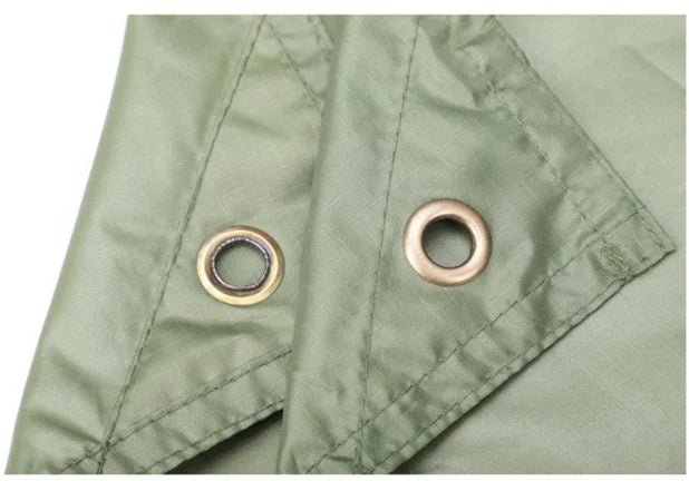 Capa de Chuva Militar 3 em 1 Impermeável com Capuz – Poncho para Camping, Trilhas, Pesca, Moto e Tenda Portátil