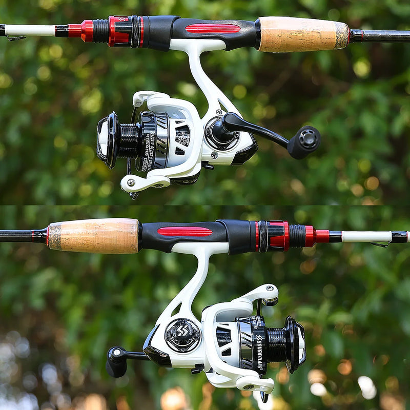 Molinete de Pesca Sougayilang Spinning 11+1BB | Velocidade 5.2:1 | Arrasto 8kg | Carpa, Tilápia, Mar e Água Doce | Manivela em EVA