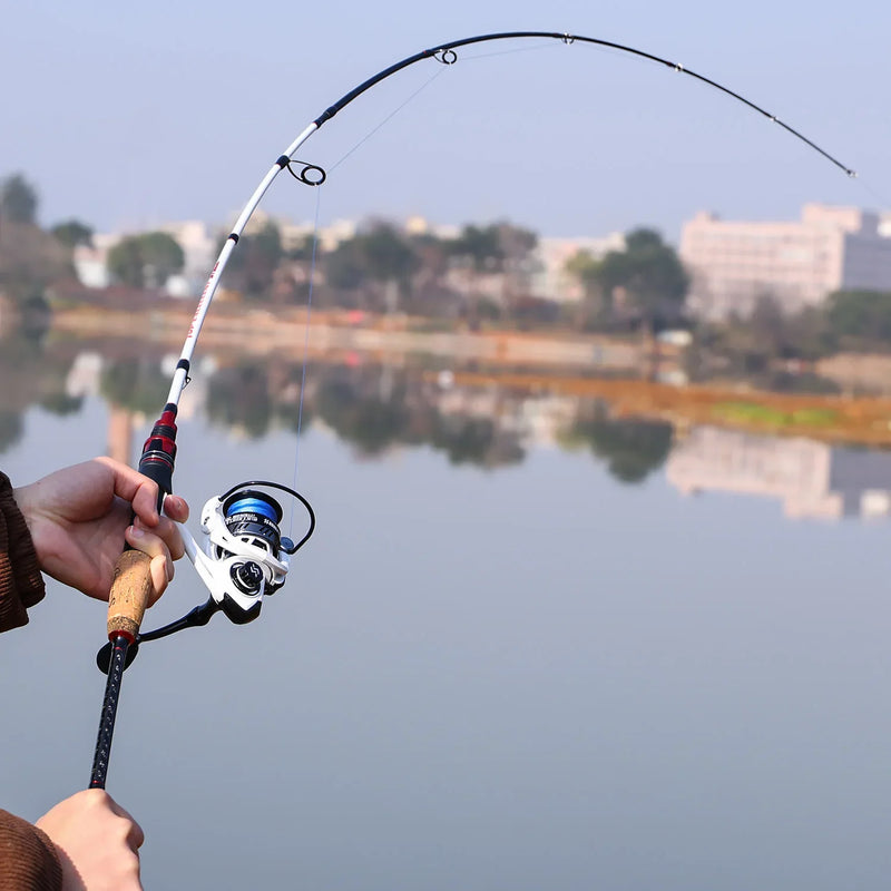 Molinete de Pesca Sougayilang Spinning 11+1BB | Velocidade 5.2:1 | Arrasto 8kg | Carpa, Tilápia, Mar e Água Doce | Manivela em EVA