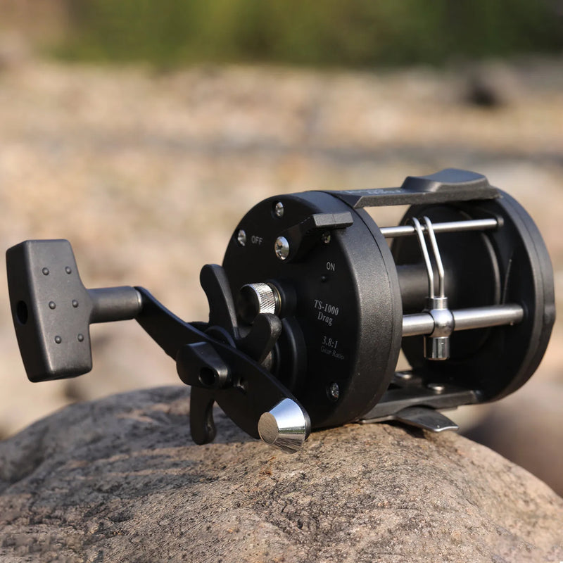 Carretilhas de Pesca de Trolling 3.8:1 Alta Velocidade Super Forte Carretilha de Pesca para Destros Arrasto Máximo de 20kg para Pesca Marítima
